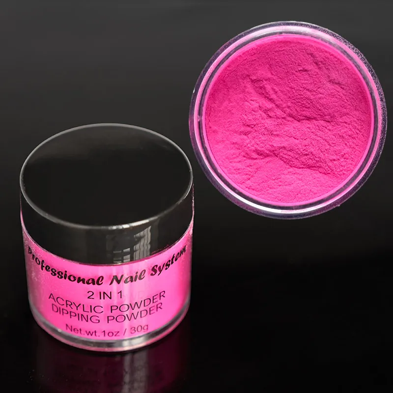 1KG Neon Phosphor 3in1 Acrylic Powder Extending/Carving/Dipping Neon Crystal Powder With Pink/White/Clear Nail Builder Powder 6