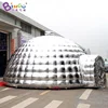 Hot Sale Inflatable Nighclub Onion Dome Tent Inflatable Silvery Tent Inflatable Outer Silver And Inner White Tent For Party 3