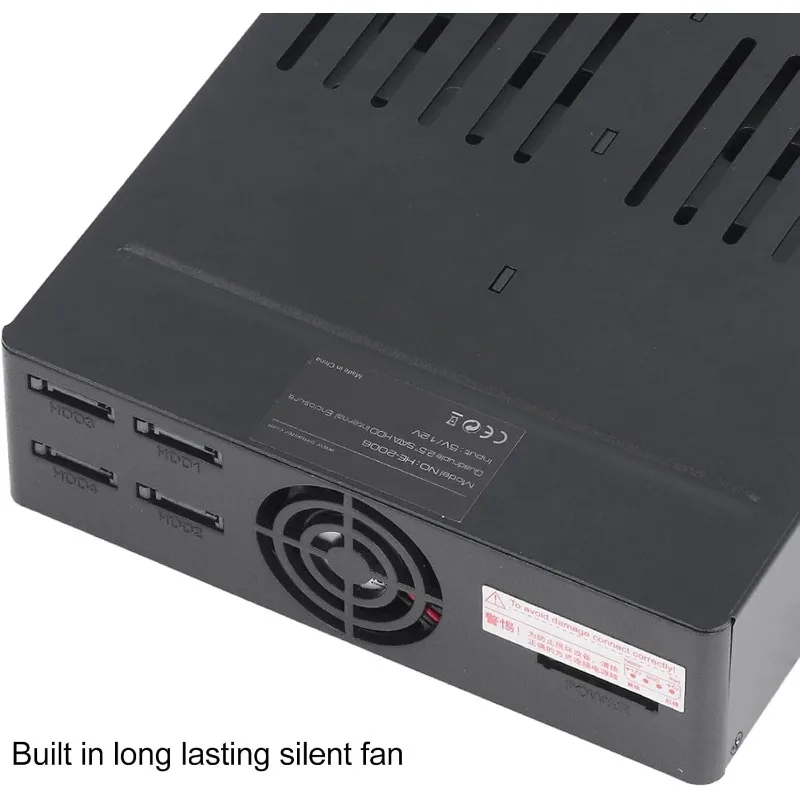 Sata HDD & SSD 핫 스왑 케이지, 4베이 6베이 하드 드라이브 도크 (5.25인치 인클로저용), 냉각 팬이 있는 6베이 하드 드라이브 스테이션