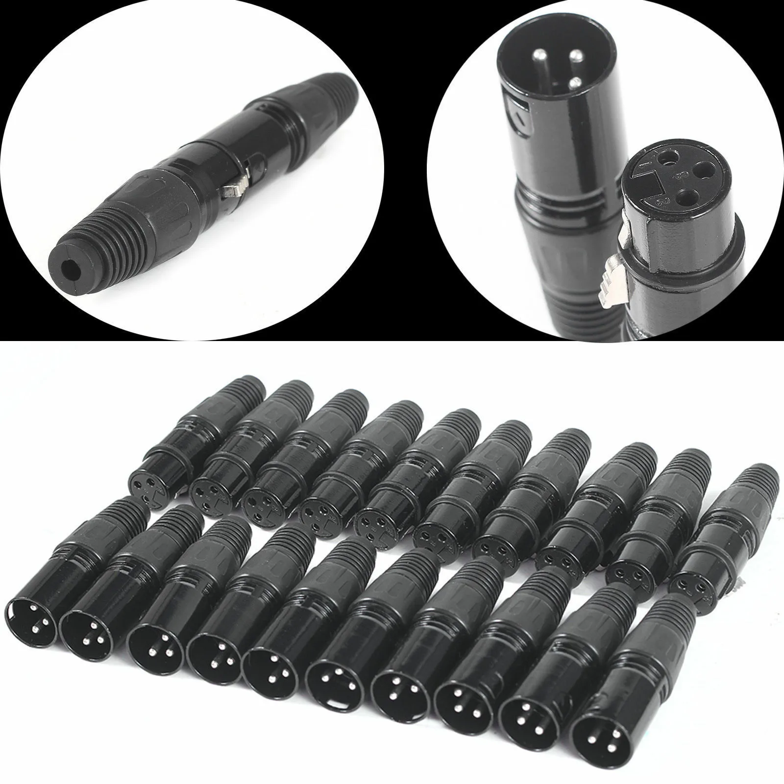 

10 пар XLR DMX 3-контактный микрофонный аудиокабель, штекеры, разъемы, штекер, гнездо, микрофон, змеевидный микрофон, Аудиокабели, штекеры, разъемы