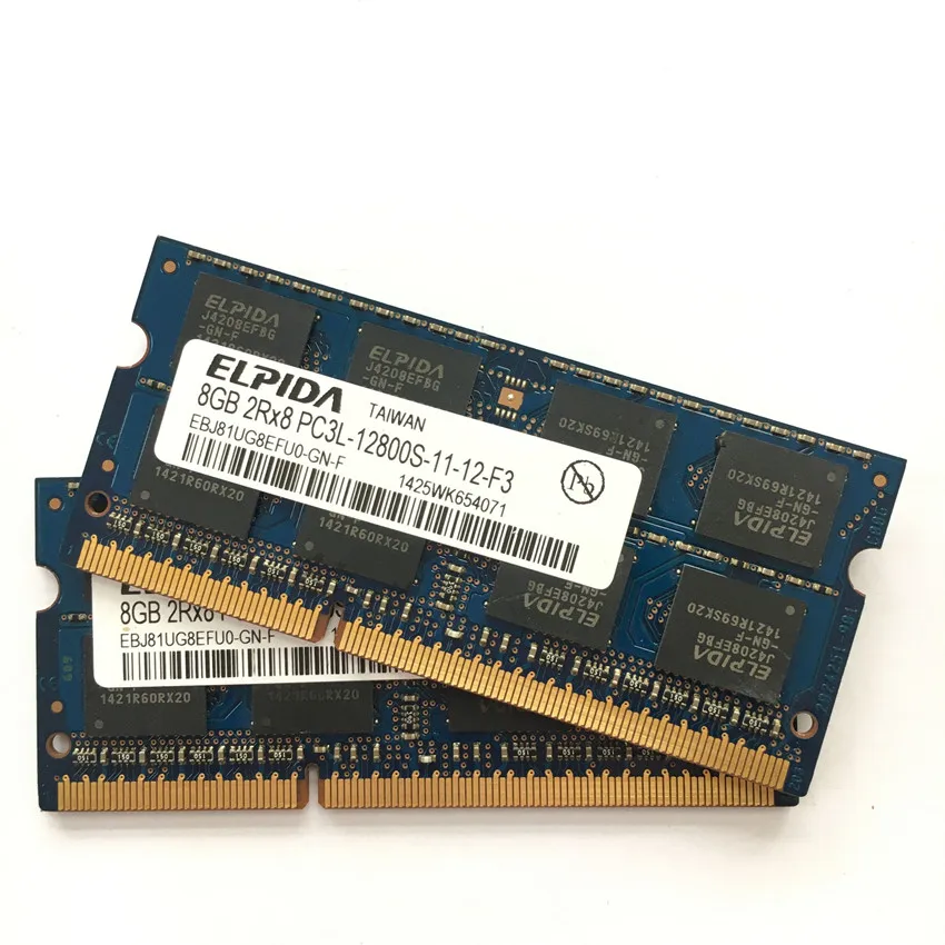Laptop Memory Module Laptop Ram Memory Notebook Ram Memory ELPIDA 4GB 8GB 1600Mhz DDR3 SODIMM