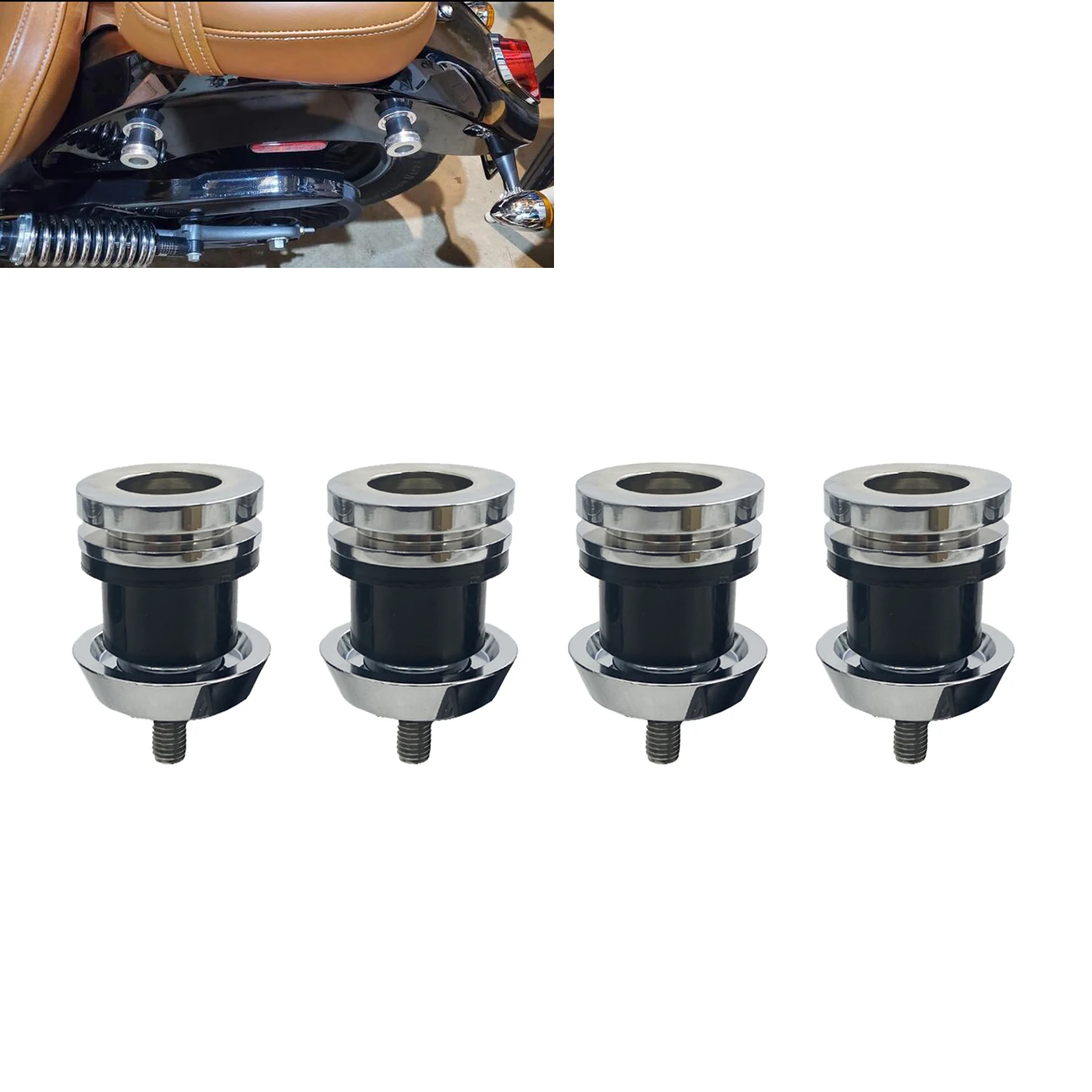 Leather Saddlebags Passenger Backrest Sissy Bar Quick Release Accessory