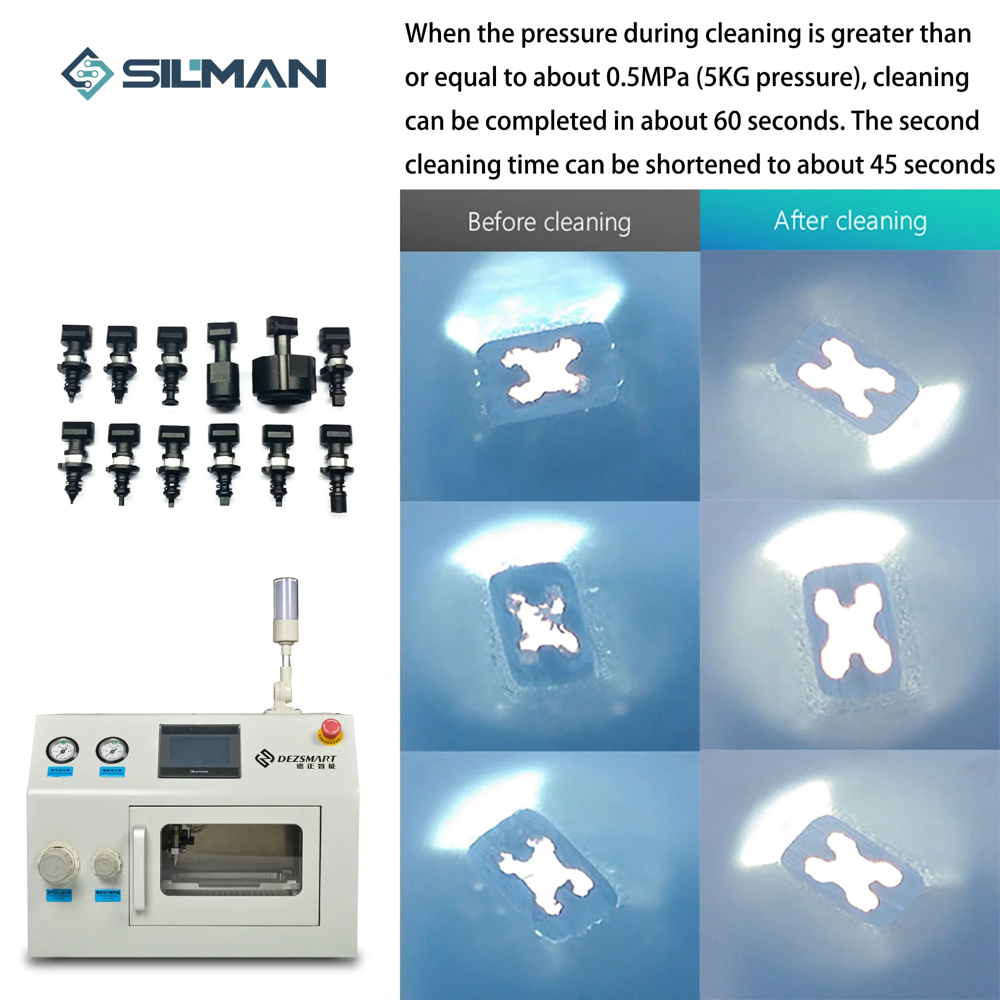 Silman DEZ-C716 Fully Automatic Nozzle Cleaning Machine SMT Noozle Cleaner Cleans The Nozzles Of Various Precision Equipment 5