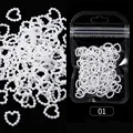 01 White Heart 50pcs