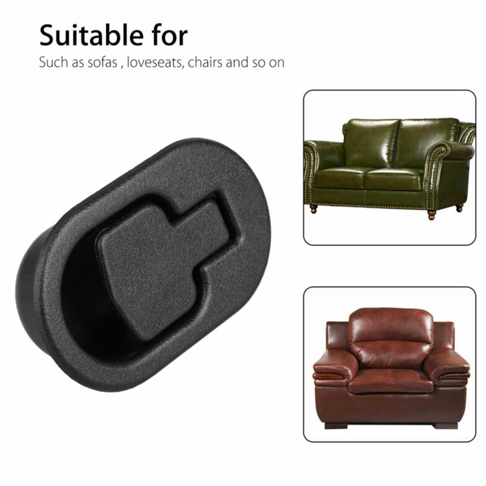 

Buckle Hand Pull Handle ABS Black Chair Chaises Finger Release Hardware Lever Parts Oval Release Sofa 11*6.8cm