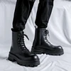 Winter Breathable Men Boots Fashion Street Style Casual Shoes Personalized Trend High Top Men Shoes Comfortable Casual Boots 4