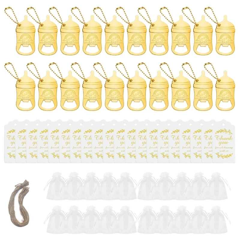 

Q1JB Wedding Guest Gift Bottle Opener Candy Bag Shower Baby Bottle Baby Gender Reveal Birthday Party Decoration Keepsakes