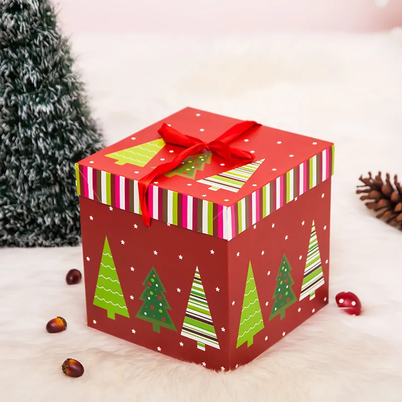 Personalized Christmas Eve Foldable Gift Box - Holiday Party Favor & Present
