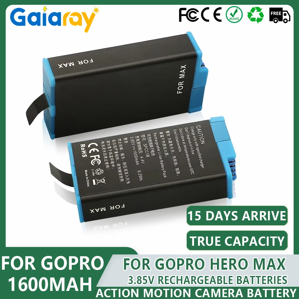 Caméra Action Sport 4K 1600mAh Lot Batteries