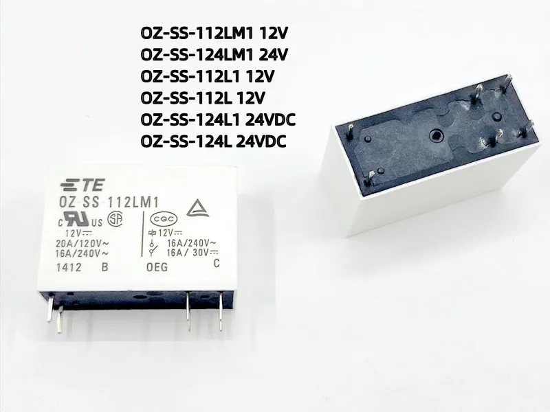 10Pcs 100% Nuovo Originale Te Tyco Relè Di Potenza Oz-Ss-112L Oz-Ss-124L Oz-Ss-112L1 Oz-Ss-124L1 Oz-Ss-112Lm1 Oz-Ss-124Lm1 16A 240Vac