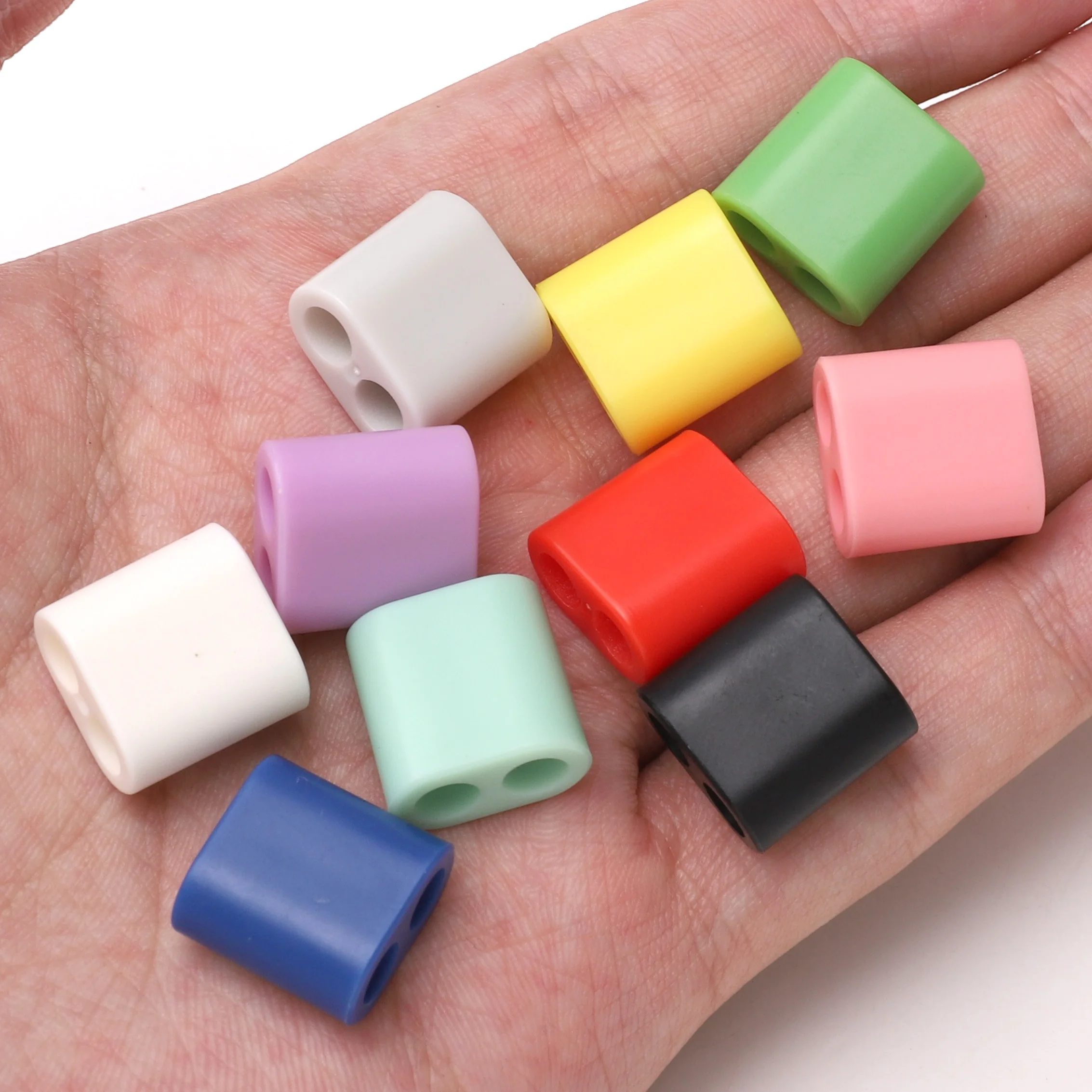 2-10Pcs 멀티 컬러 ABS 플라스틱 조정 가능한 버클 5-6mm 로프 엔드 캡 스페이서 비즈 의류 장식 공예 DIY 봉제 재료