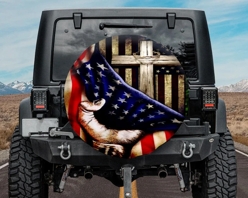 God, Jeep American Flag Spare Tire Cover, Vintage Cross Spare Tire Cover,  Christian, Funny Jeep Gifts, American Pride, Backup - Car Covers -  AliExpress