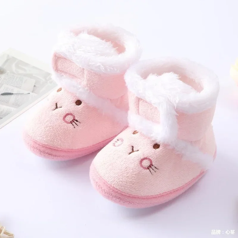 Baby shoes soft sole shoes Winter warm newborn toddler boots 1 year baby girls boys 0-18M