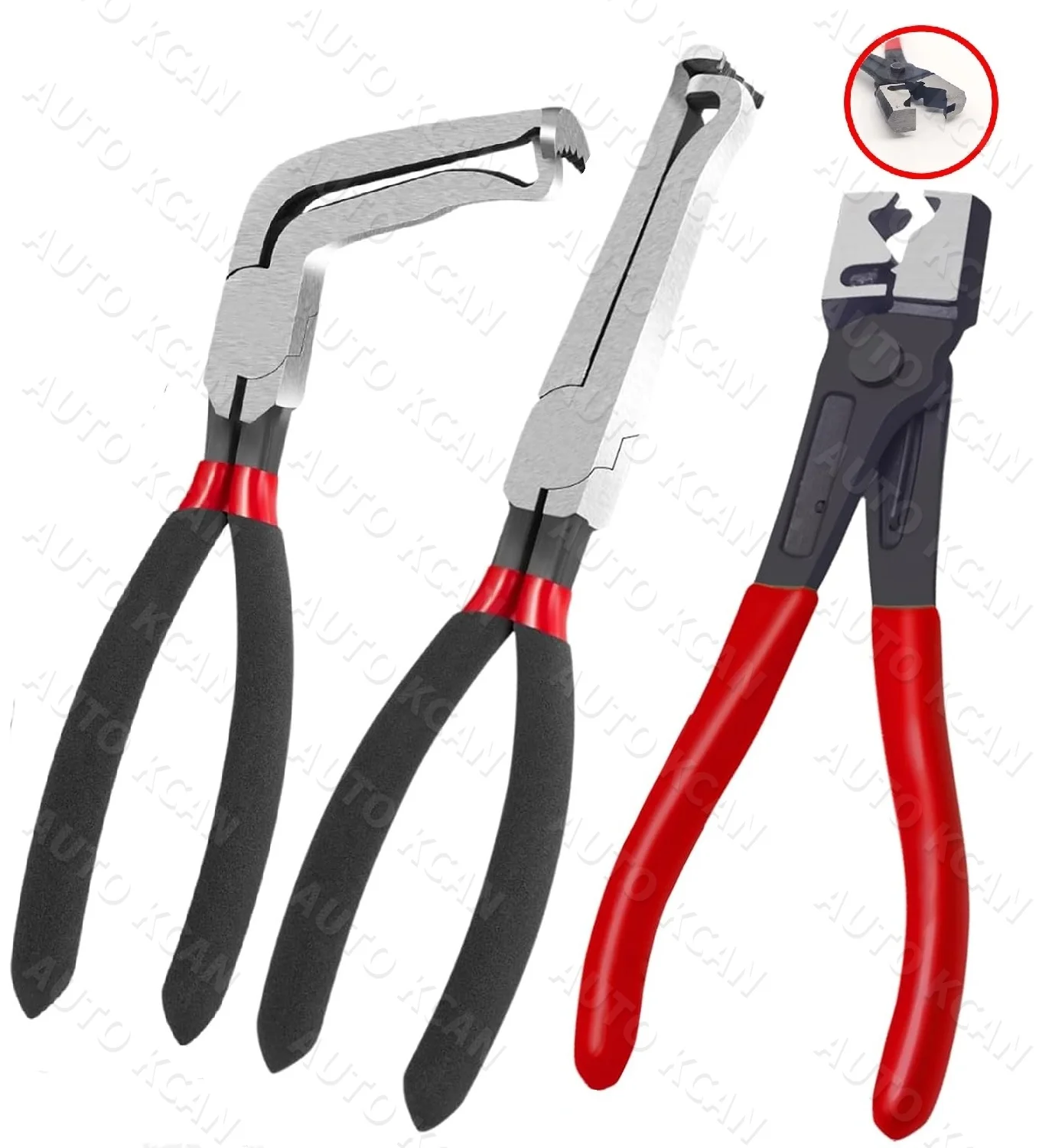 Professional Car Hose Crimping Plier Electrical Connector Disconnect Pliers Set Pliers & Fuel Line Clip Remover Tools