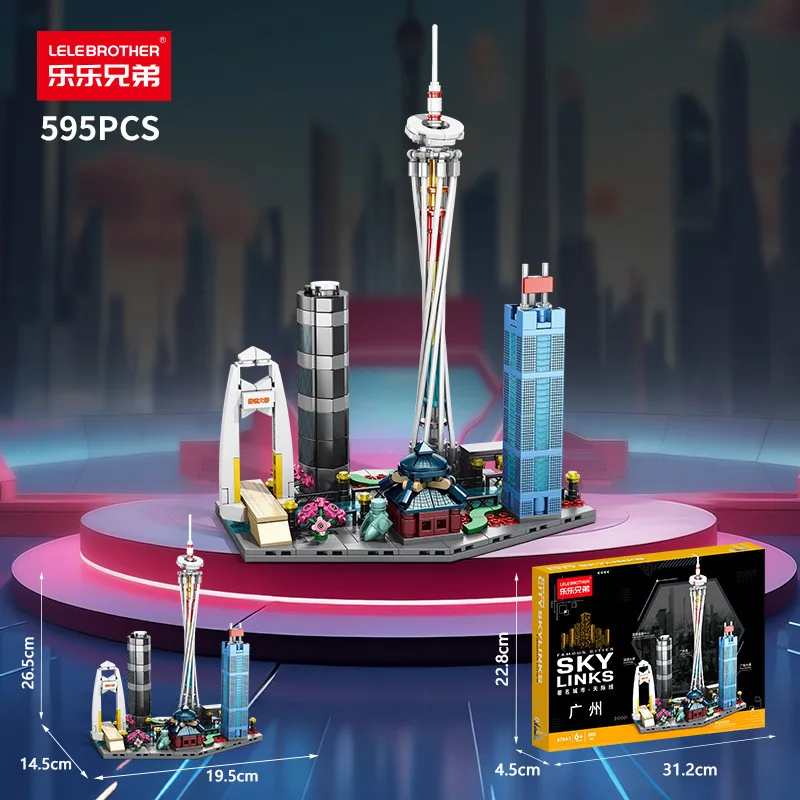 Famous City Skyline Building Blocks Italy Australia New York Dubai Beijing Figure Model Assembled Mini Brick Toys For Kids Gift