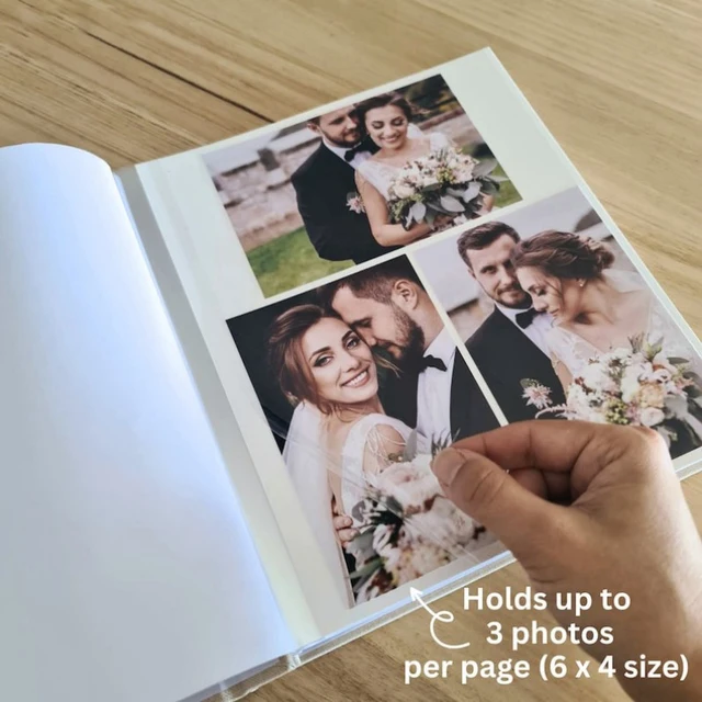 Livre d'or de mariage personnalisé en lin, Album Photo auto-adhésif, nom mémoire, Scrapbooking Beige, cadeaux d'anniversaire pour travailleurs modernes 2