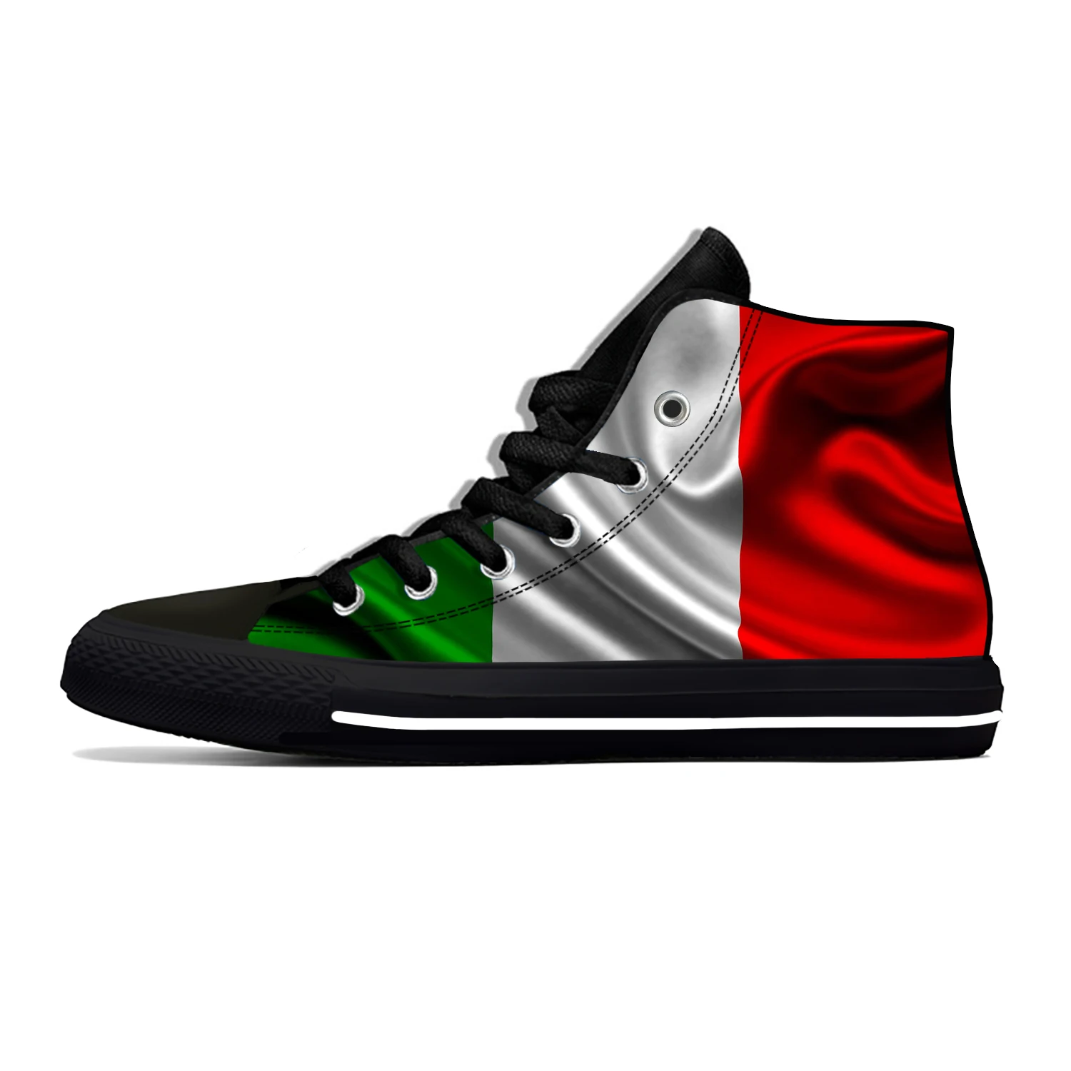 

Italy Italian Italia Flag Patriotic Pride Fashion Casual Cloth Shoes High Top Lightweight Breathable 3D Print Men Women Sneakers