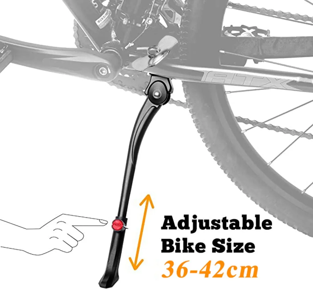 

Bike Kickstand Adjustable Center Mount Aluminum Alloy Bicycle Kick Stand For Mountain Road Mtb Adult Bikes Cycling Foot Stand