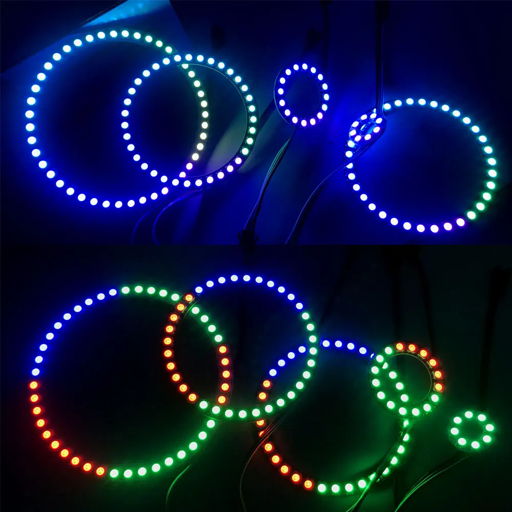 WS2812B DC5V LED Pixel Ring 8/16/24/35/45Leds Individually Addressable Built-in RGBIC Full Color Circle Round Modules Light led modules led module