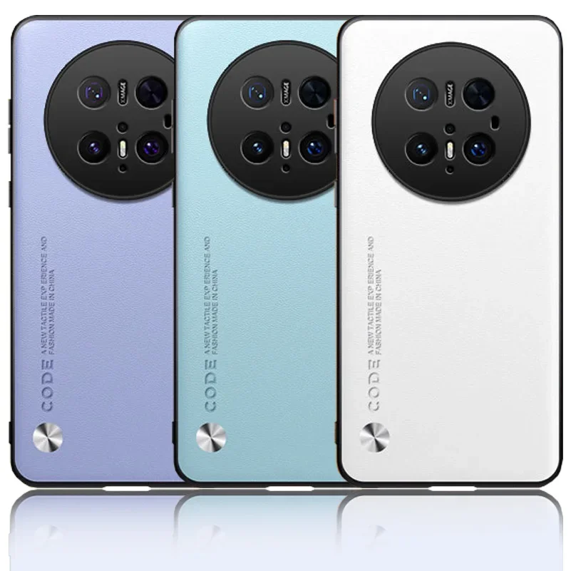 Premium PU Leather Shockproof Matte Hard Case with Camera Protection
