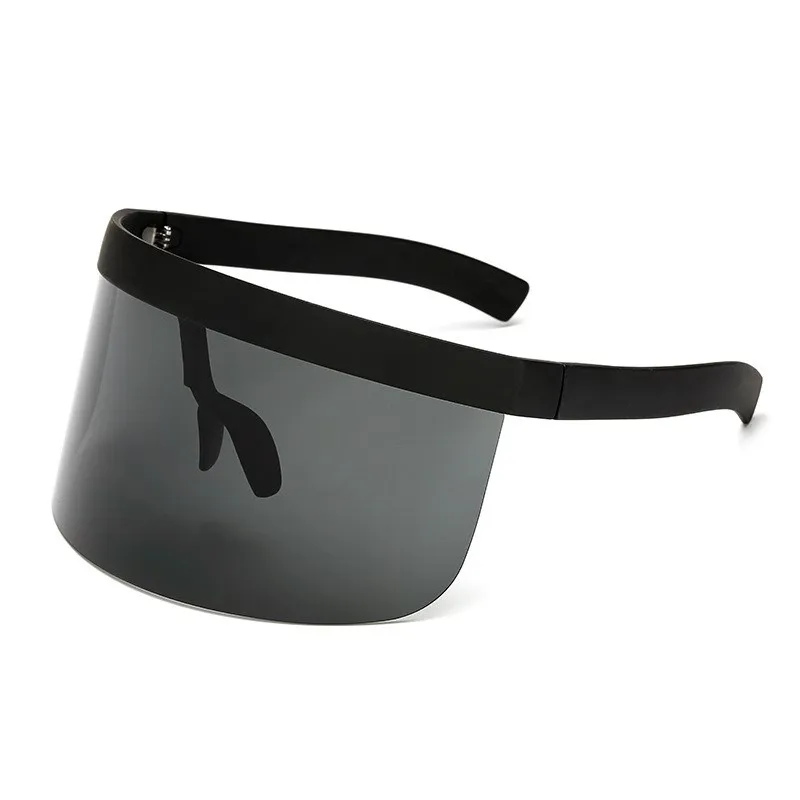 2021 New Fashion Half Frame Sunglasses Women Men Brand Design Sun Glasses Big Frame Shield Visor Men Windproof Glasses_voghion.com