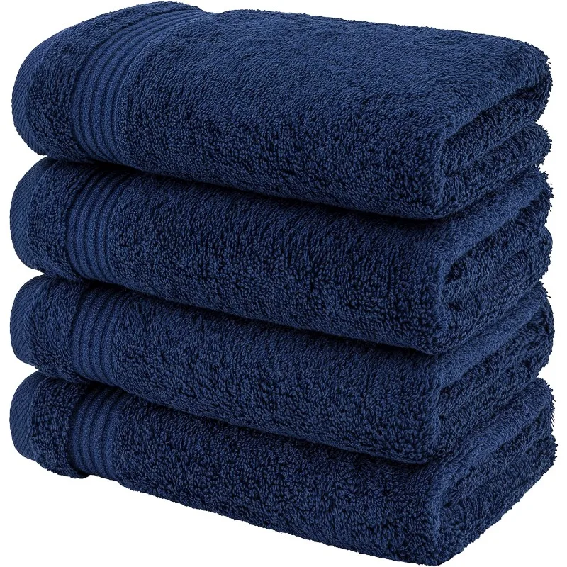 

Set of 4, Cotton Turkish Hand Towel Sets Clearance Prime, Soft Hand Face, Navy Blue Hand Towels