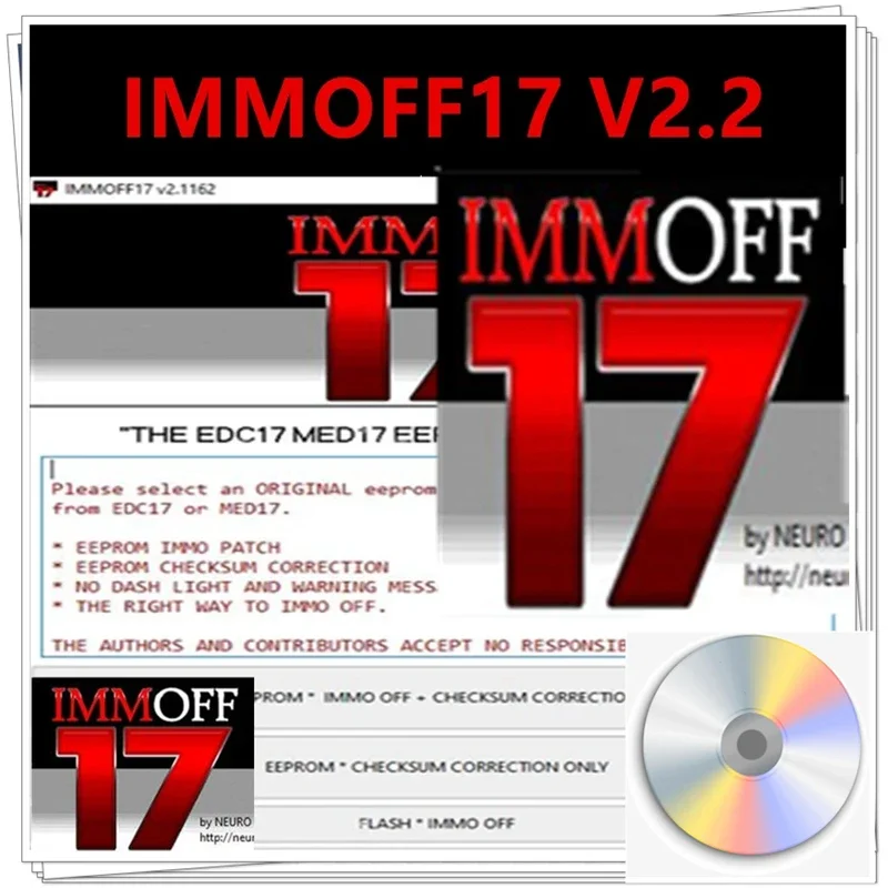 2024 новейшее Immo Off iMMOFF17 программное обеспечение EDC17 Immo Off Ecu программа нейротюнинг Immoff17 Disabler скачать и установить видео руководство