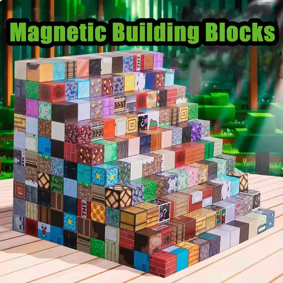 100PCS Magnetic Blocks Build Magnet Set for Boys Girls Magnetic Construction Set STEM Sensory Toys for Toddlers Gifts