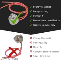 Thermostat de décongélation pour réfrigérateur WR50X10068 10028 10018 10017 10015, Compatible avec les réfrigérateurs GE et Hotpoint, remplace 1170024 5