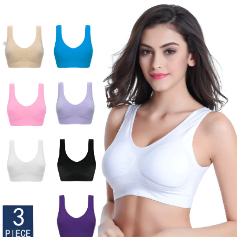 3pcsLotSeamlessBrasForWomenPushUpPlusSizeNoPadBralette