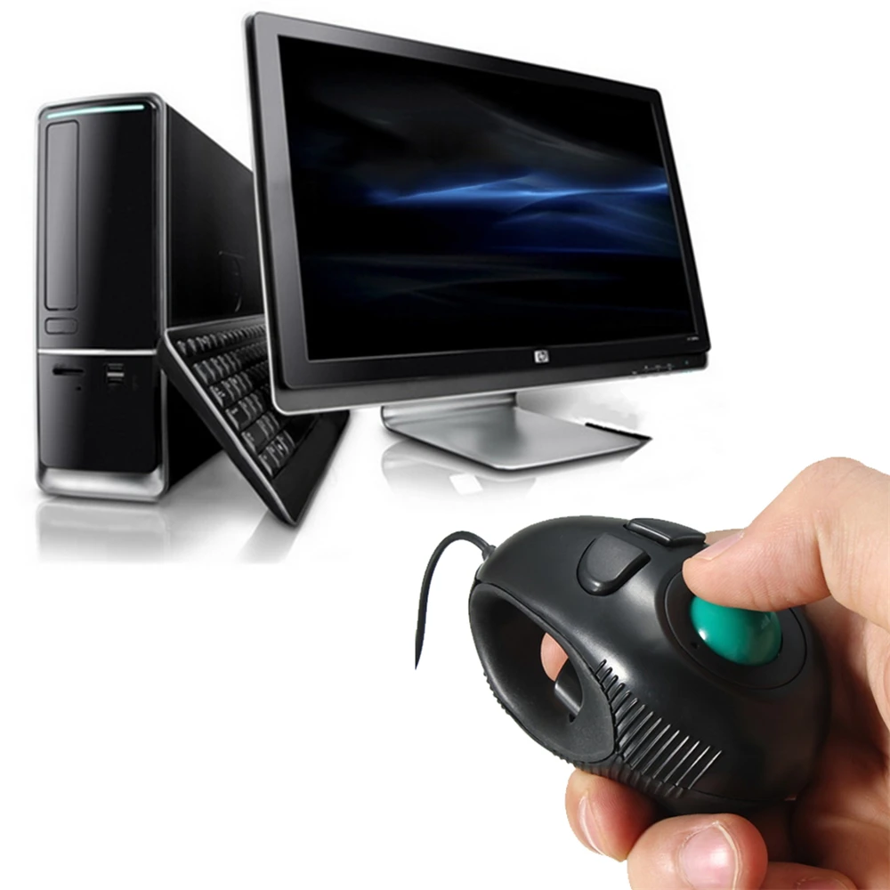 PC 컴퓨터용 손가락 손잡이, 4DB 미니 트랙볼 마우스, 유선 마우스, 휴대용 엄지 컨트롤, 신제품