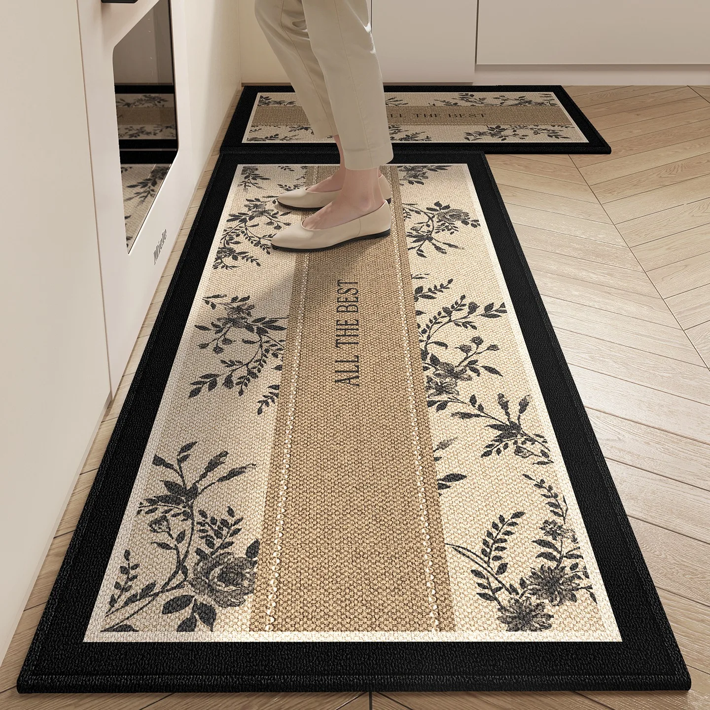 Floral Kitchen Runner Mat 1