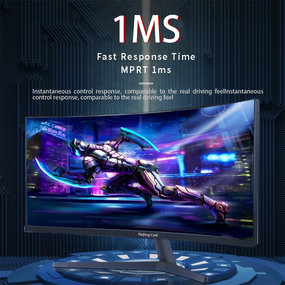 Haijing Cool ̵ ÷ 21:9, WQHD ũž LED ̸ ǻ ȭ, Ŀ DP, 3440*1440, 34 ġ , 4K, 165Hz, VA, 144Hz