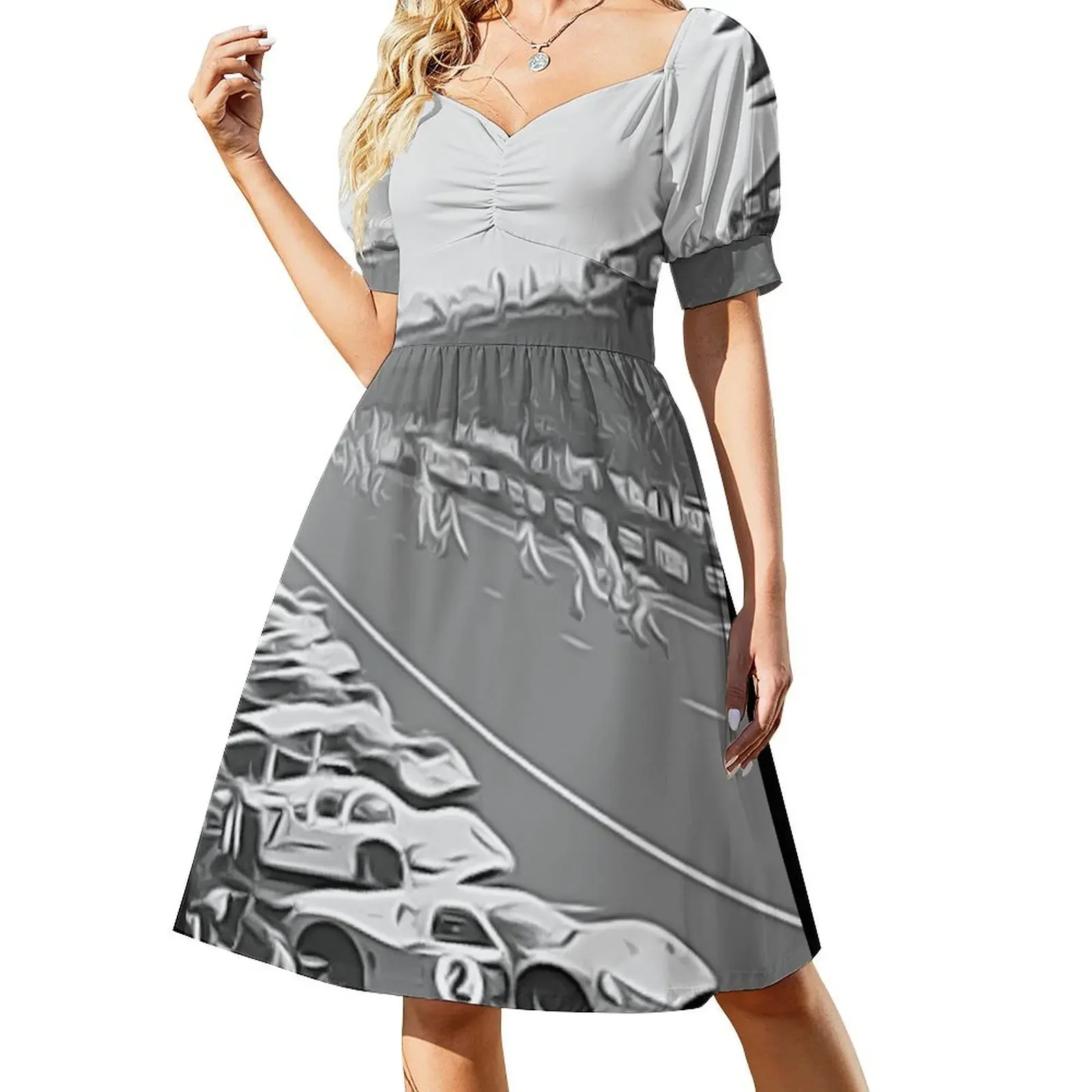 thumbnail image 1 of Vestido sin mangas Le Mans Start, vestido de fiesta de noche, vestido de verano, vestidos de verano para mujeres coreanas, vestidos de gala para mujeres, 1 of 7