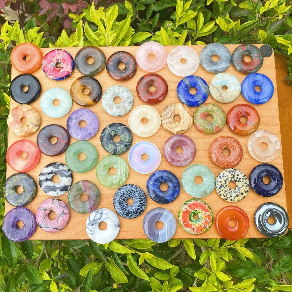 Collana Di Cristallo Curativo Con Ciambella A Cerchio Da 30mm - Foto 7