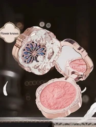 Flower Knows Angel Series Blush Milk Cake Powder  Cream Atmosphere Concealer Embossed Blusher Long Lasting Cheek Brightening