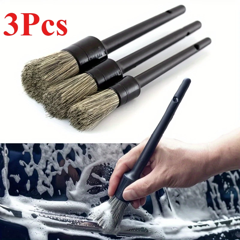 3pcs car detailing brushes set cleaning brushes for tire hub, air outlet, interior gap 1 3Pcs Car Detailing Brushes Set Cleaning Brushes For Tire Hub, Air Outlet, Interior Gap 1