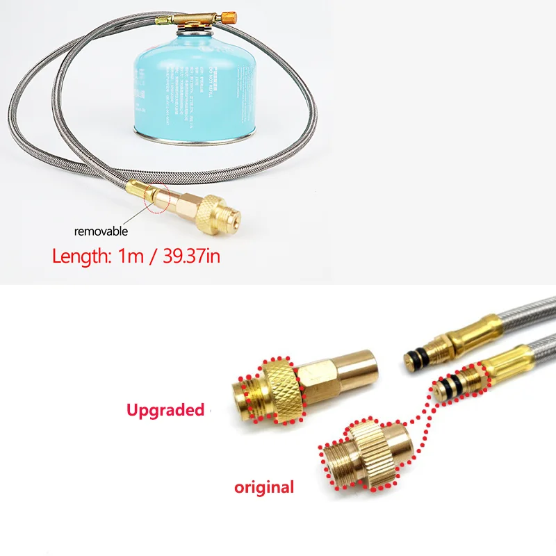 Enhanced Outdoor Camping Stove Adapter with Connection Hose