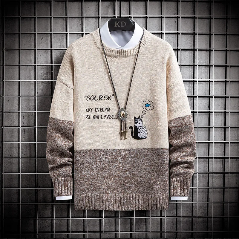 

Knitted Sweater Men Sweaters and Men's Products Clothes Long Sleeve Top Pullover Knit Man Pullovers Best Selling 2023 Autumn New