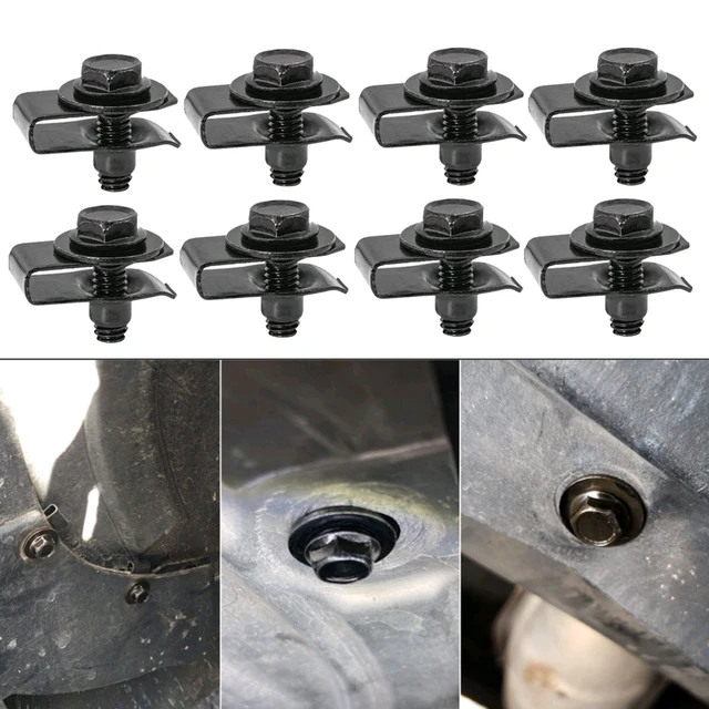 Auto Körper Schrauben & U-mutter Clips M6 Motor Abdeckung Undertray Splash  Schild Schutz Stoßstange Kotflügel Liner Retainer Verschluss niet Schrauben  - AliExpress