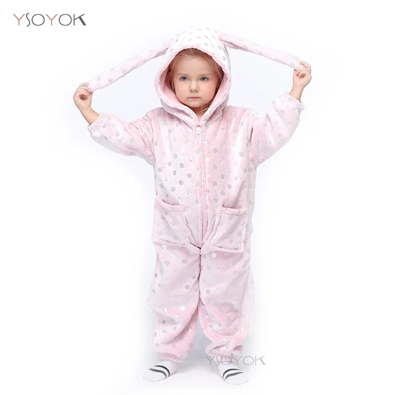Kigurumi Children's Pajamas For Boys Girls Unicorn Pajamas Flannel Kids Panda Pijamas Suit Animal Sleepwear Winter Cat Onesies,kids pajamas