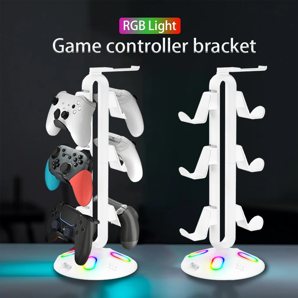 스위치 PS5 Xbox 컨트롤러용 RGB 게임 컨트롤러 거치대, C타입 게임 헤드셋 스탠드 지지대, Win7, 8, 10, 11, 리눅스, 맥, 3.5mm