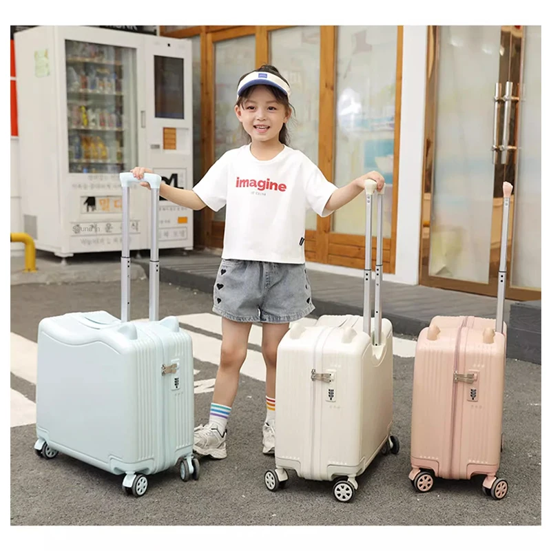 New Model Kids Hard Shell Luggage Kids Travel Riding Suitcase with