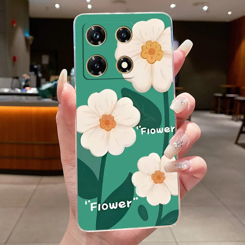 Floral Soft Silicone TPU Phone Case Bumper for Infinix Note 30 Series
