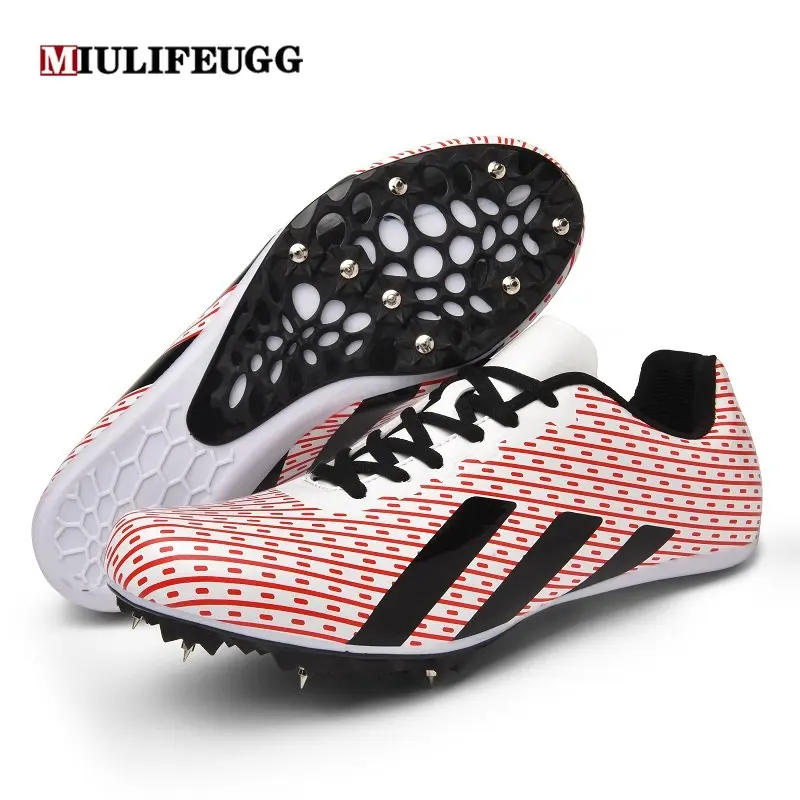 Men Track Field Shoes Women Spikes Sneakers Athlete Running Training Lightweight Racing Match Spike Sport Shoes Trainers Tennis