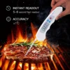 Foldable Instant Read Meat Thermometer Magnetic Stainless Steel Kitchen Food Probe Water Cooking BBQ Digital Meat Thermometer 1
