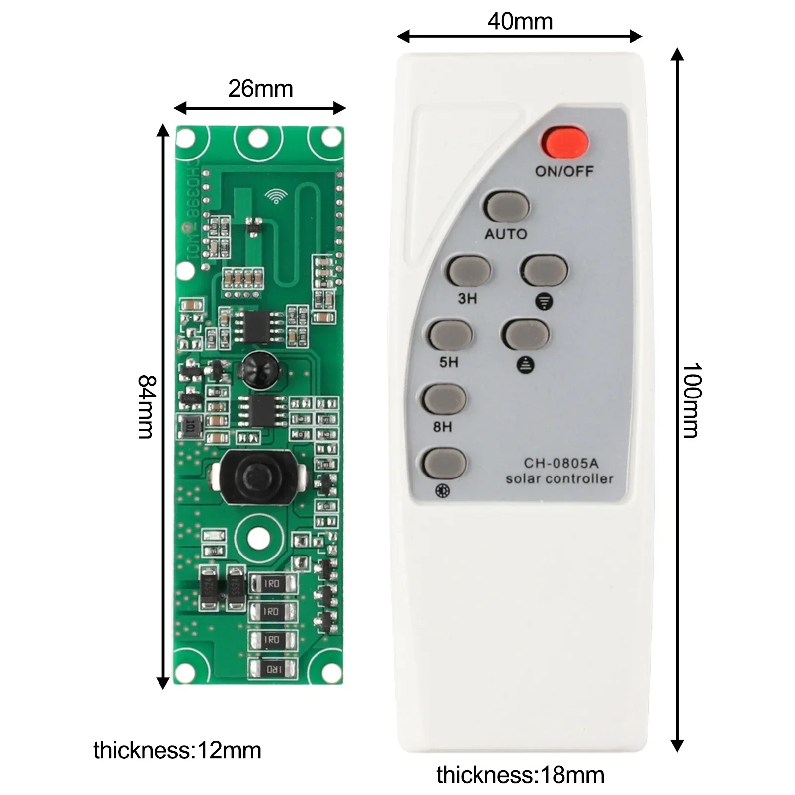 Télécommande Infrarouge Pour Projecteurs Solaires – Réglage D'intensité à Distance - 7