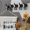 Dog Tail Hooks Hat Coat Key Wall Mounted Hanger Sticker Decoration Creative Tail Kitchen Small Hook Wall Hanging Hole Punching 1