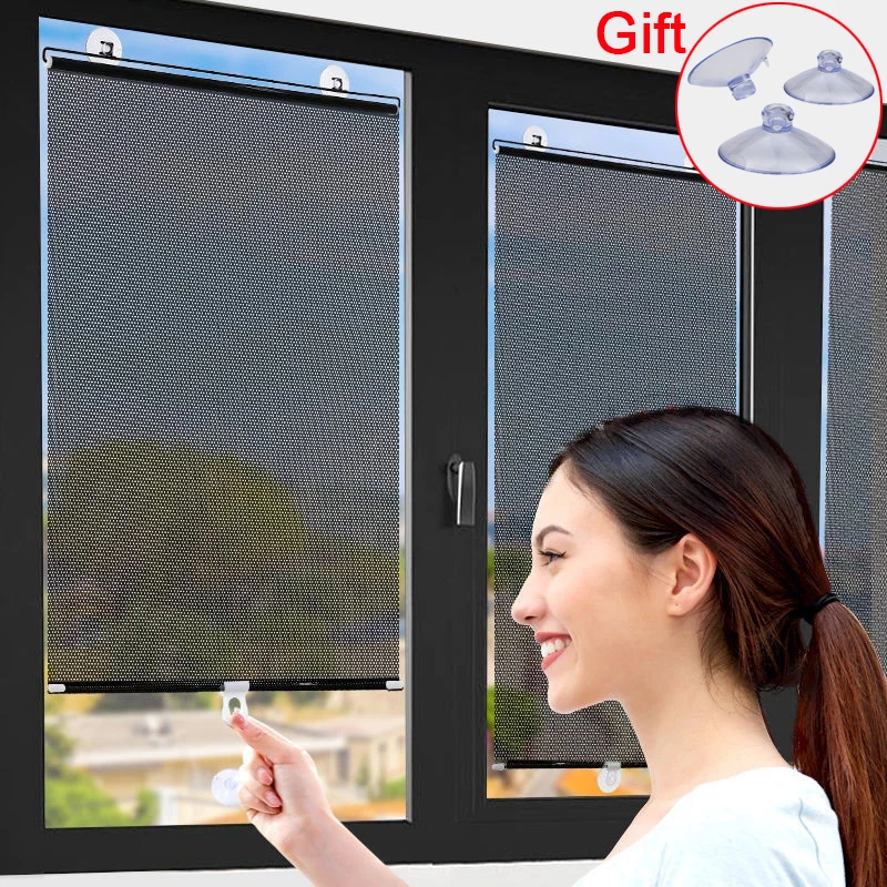 Car Blackout Curtains with Suction Cup Portable Window Cover