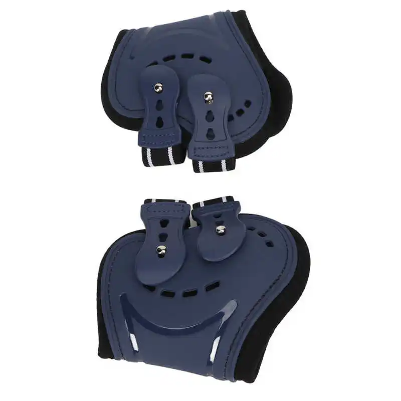 Horse Hind Leg Boots Breathable Adjustable Impact Absorbing Prevent Slip Horse Fetlock Boots for Horse Leg Protection 4